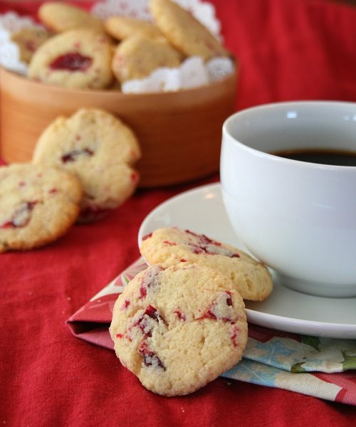 Low Carb Cranberry Ginger Butter Cookies