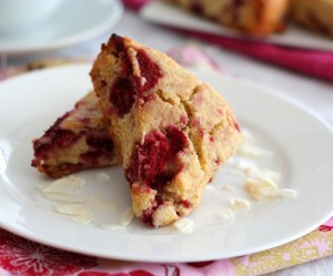 Raspberry Coconut Scones