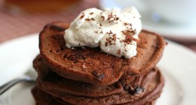 Low Carb Chocolate Pancakes made with Coconut Flour