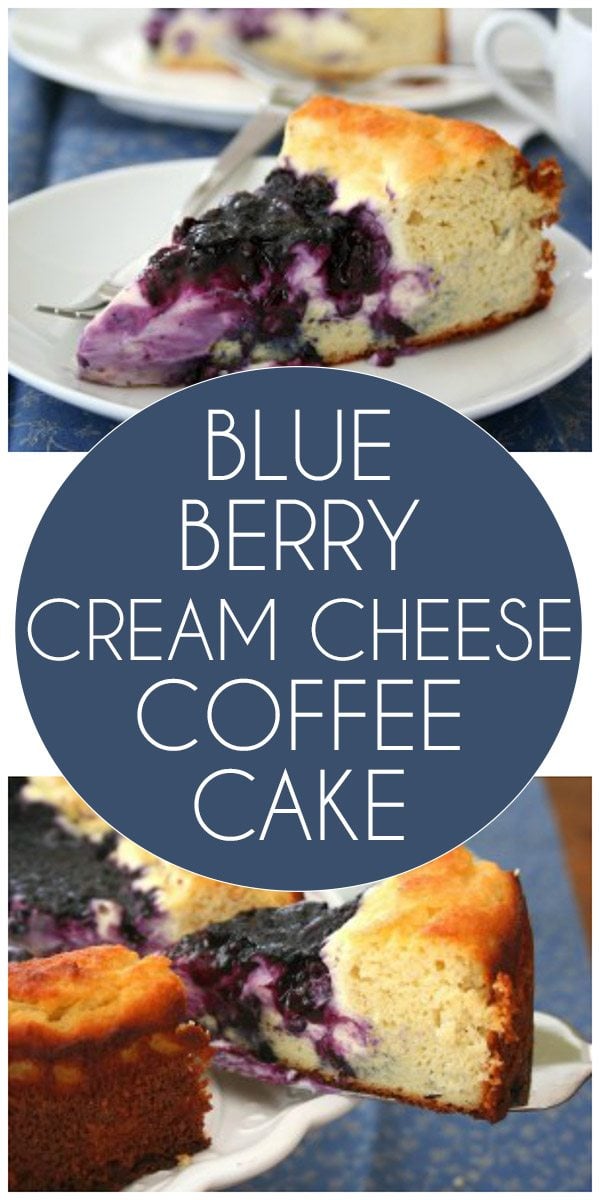 Low carb grain-free Blueberry Cream Cheese Coffee Cake