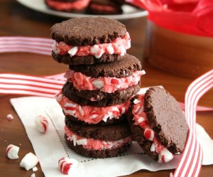 Low Carb Chocolate Peppermint Sandwich Cookies