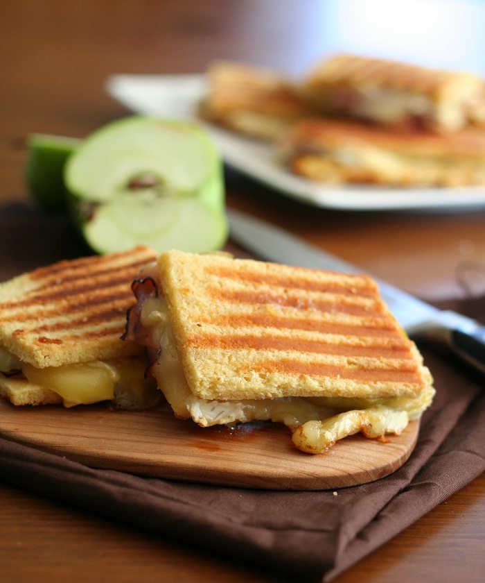 gluten-free panini sandwich made with low carb flatbread