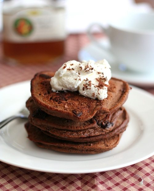 Low Carb Chocolate Pancakes made with Coconut Flour