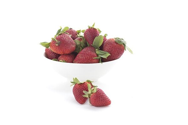 a bowl of fresh strawberries
