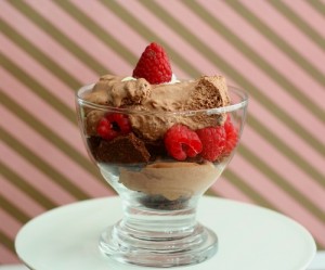 Low Carb Chocolate Raspberry Mousse Parfaits
