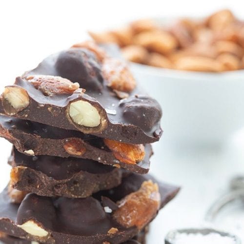 Keto Chocolate Almond Bark - All Day I Dream About Food