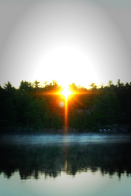 Sunrise over Lake Joseph