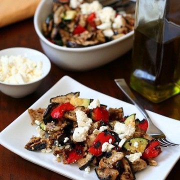 Grilled Vegetable Salad with Olive Oil and Feta - All Day I Dream About ...