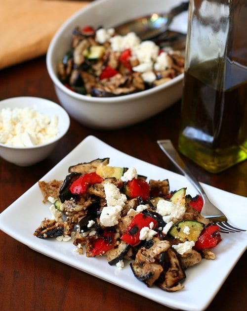 Grilled Vegetable Salad with Olive Oil and Feta - All Day I Dream About ...