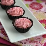 Low Carb Mini Raspberry Mousse Chocolate Cups