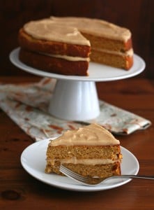 Low Carb Pumpkin Spice Cake with Brown Butter Frosting