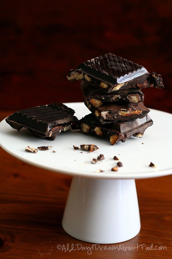 Low Carb Chocolate Bark with Bacon and Pecans
