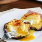 Healthy Low Carb Eggs Benedict with Eggplant