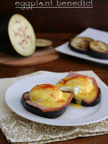 Low Carb Eggs Benedict with Eggplant