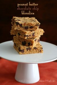Low Carb Peanut Butter Chocolate Chip Blondies