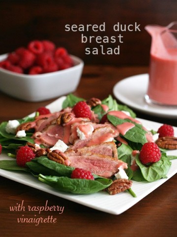 Low Carb Duck Breast Salad Raspberry Vinaigrette