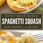 Pinterest collage for keto spaghetti squash