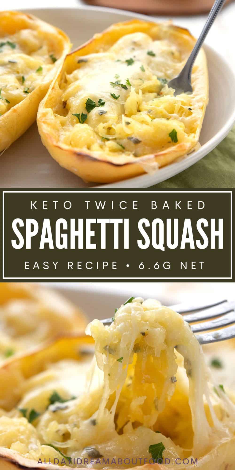 Twice Baked Spaghetti Squash - All Day I Dream About Food