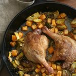 Low Carb Crispy Duck Legs with Braised Vegetables