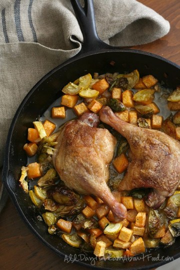 Crispy Duck Legs with Braised Vegetables - All Day I Dream About Food