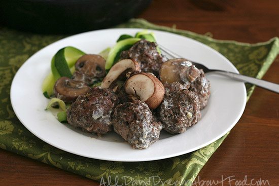 Low Carb Beef Stroganoff Meatballs Gluten-Free