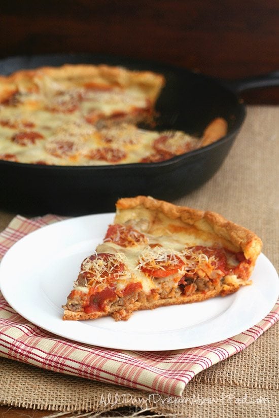 Low Carb Gluten-Free Skillet Pizza Recipe