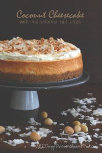 Low Carb Gluten Free Coconut Cheesecake