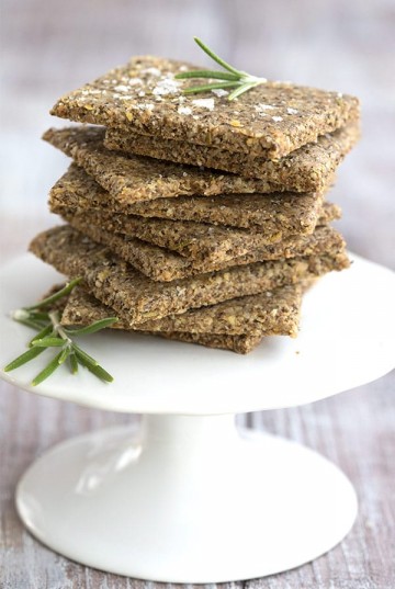 Easy Keto Crackers with Rosemary and Parmesan - All Day I Dream About Food