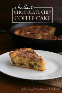 Low Carb Skillet Chocolate Chip Coffee Cake