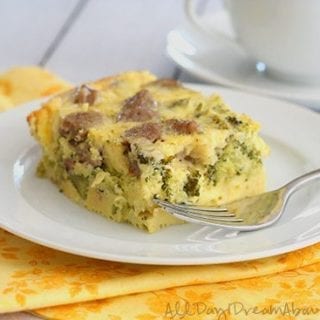 Slow Cooker Sausage & Egg Breakfast Casserole - All Day I Dream About Food