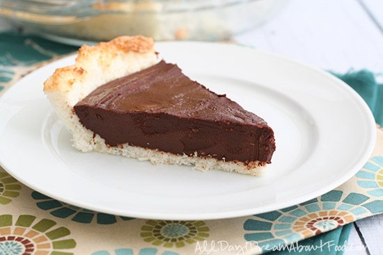 Chocolate Ganache Tart with Macaroon Crust - All Day I Dream About Food