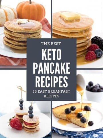 Titled collage of keto pancake recipes
