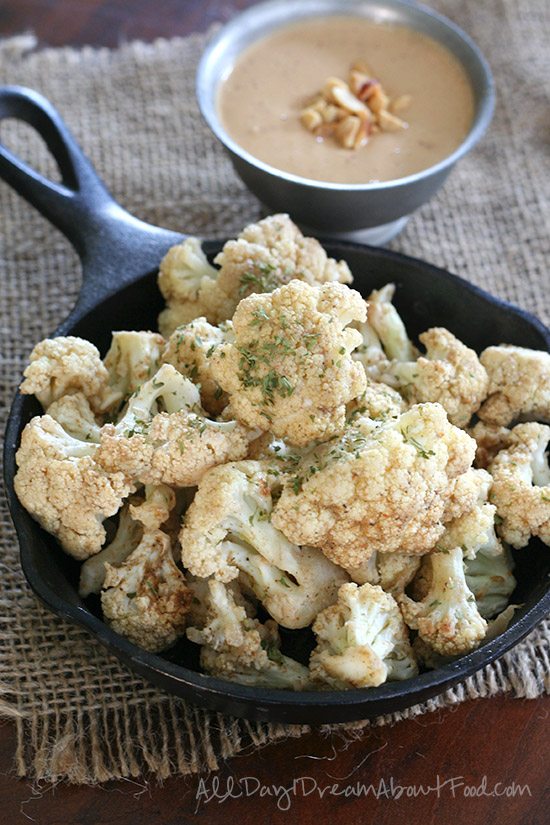Low Carb Roasted Cauliflower with Thai Spices