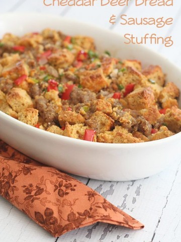 Low Carb Cheddar Beer Bread & Sausage Stuffing