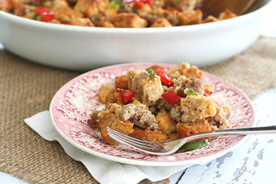 Low Carb Cheddar Beer Bread & Sausage Stuffing Recipe