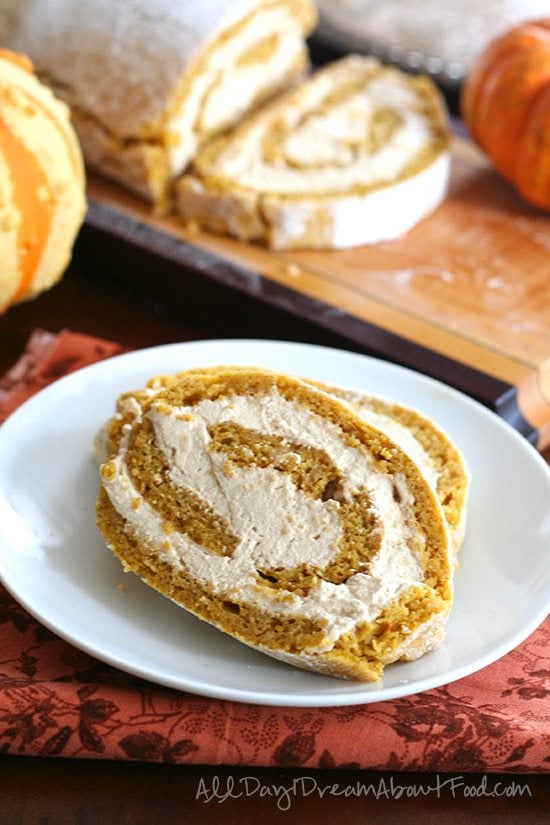 Low Carb Pumpkin Roll with Coffee Cream