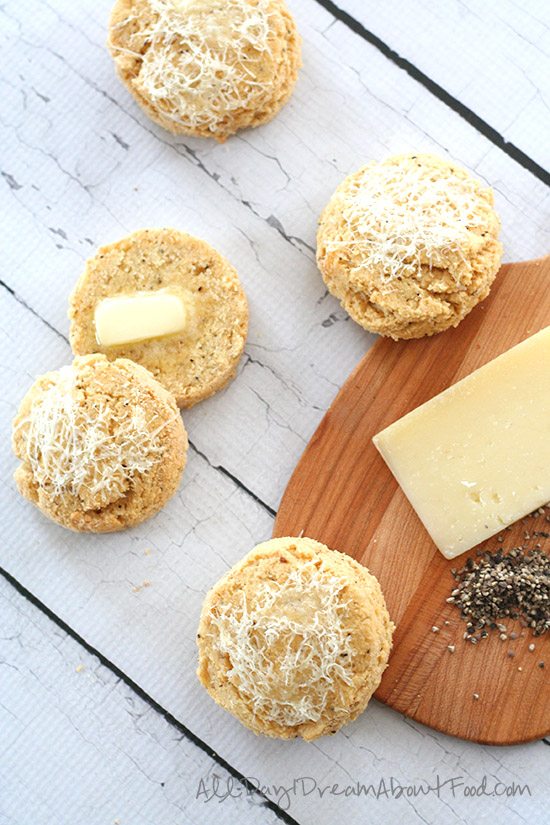 Low Carb Gluten-Free Asiago Pepper Biscuits