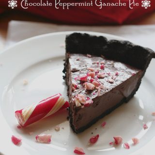 Low Carb Chocolate Peppermint Ganache Pie