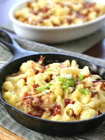 Low Carb Cauli Mac with English Cheddar and Bacon