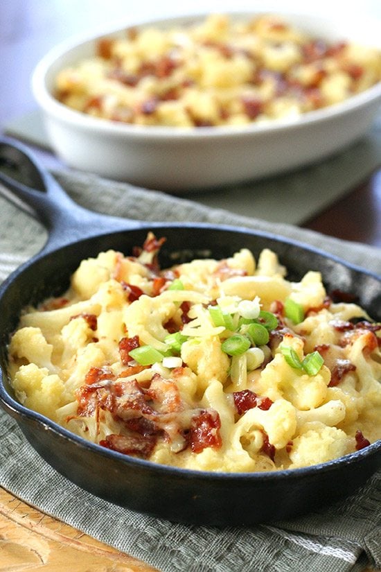 Low Carb Cauli Mac with English Cheddar and Bacon