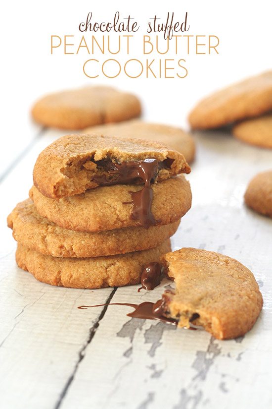 Low Carb Chocolate Stuffed Peanut Butter Cookies