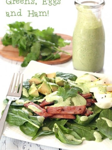 Low Carb Spinach Egg and Ham Salad Recipe
