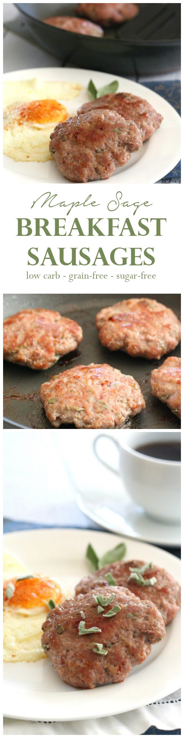 Low Carb Breakfast Sausage Collage