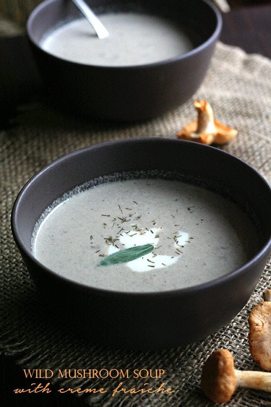 Low Carb Wild Mushroom Soup with Creme Fraiche