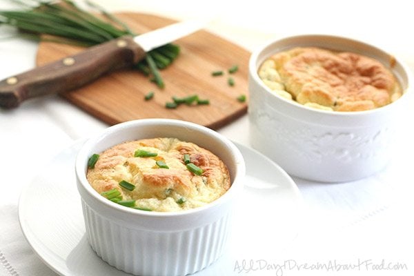 Low Carb Grain-Free Cheddar Chive Souffle