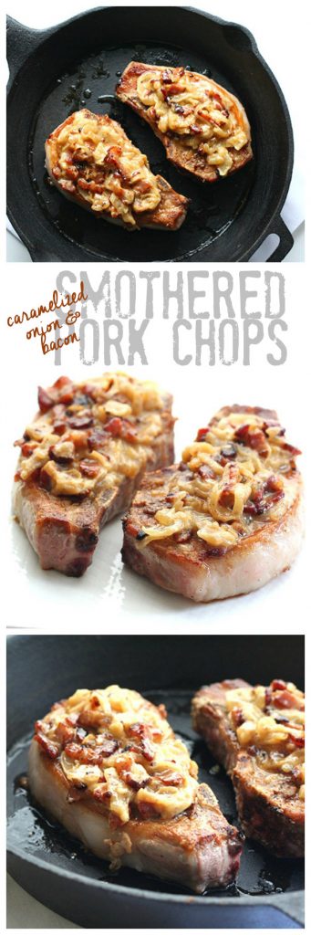 Bacon and Caramelized Onion Smothered Pork Chops - All Day I Dream ...