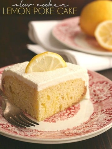 Low Carb Slow Cooker Lemon Poke Cake