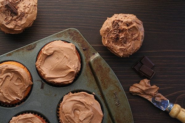 Grain-Free Sugar-Free Caramel Milk Chocolate Cupcakes