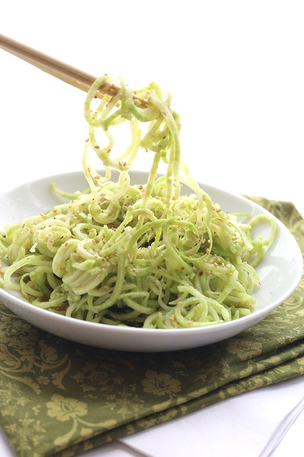 Turn your leftover broccoli stalks into delicious low carb noodles!