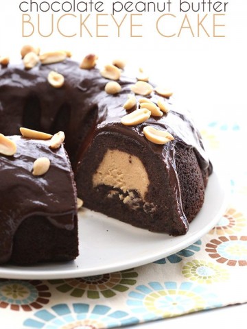 Low Carb Chocolate Peanut Butter Buckeye Cake